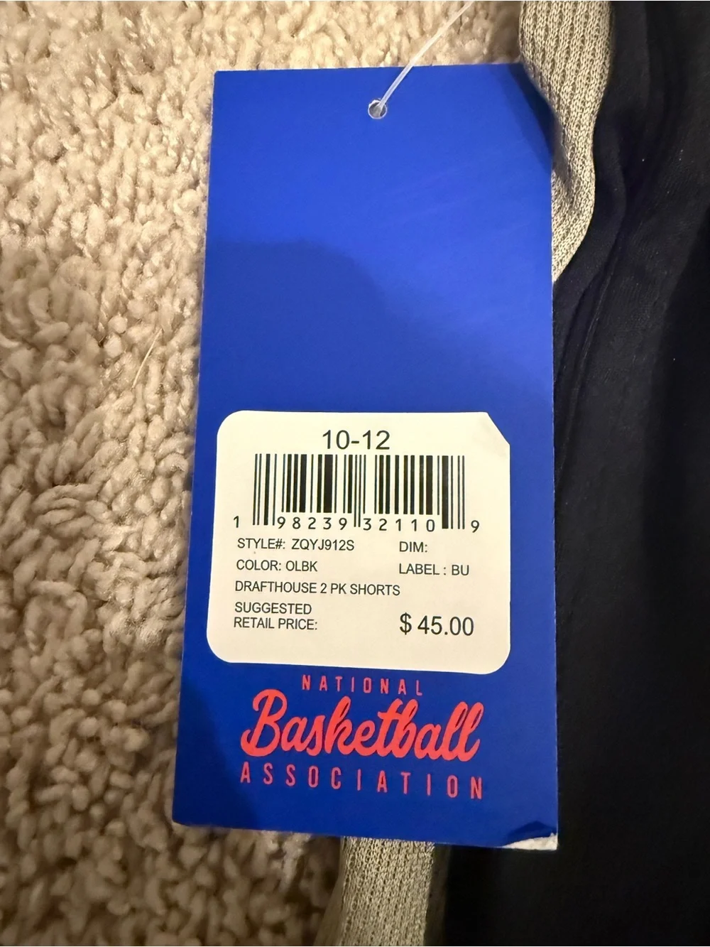 NBA Boys 2-Pack Basketball Shorts Size 10-12 NWT Youth Athletic Shorts Black